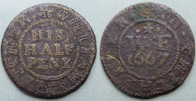 Chichester, William Fletcher 1667 halfpenny